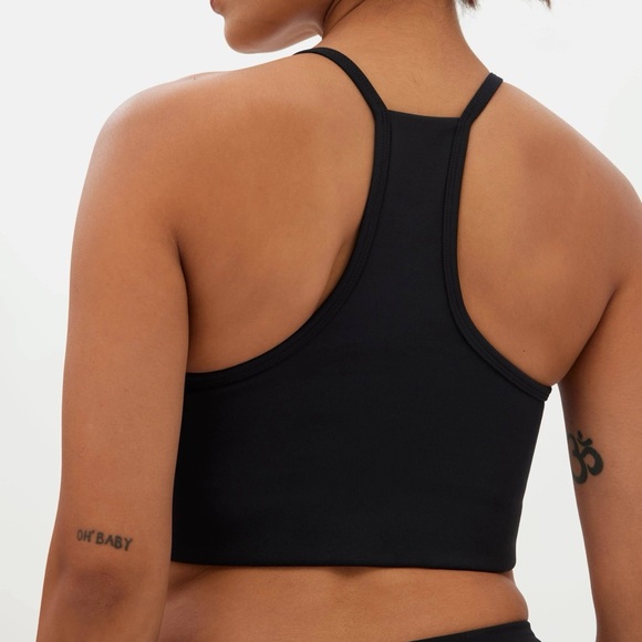 NWOT Girlfriend Collective Black Colette Halter Bra - Picture 6 of 7